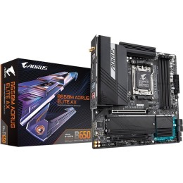 Материнская плата Gigabyte B650M GAMING X AX, Socket AM5, AMD B650, 4xDDR5-5200, HDMI+DP+DP, 1xPCI-Ex16, 1xPCI-Ex1, 4xSATA3(RAID 0/1/10), 2xM.2, 8 Ch Audio, 2.5GLan, WiFi, (4+4)xUSB2.0, (3+2)xUSB3.2, (1+1)xUSB3.2 Type-C™, 1xPS/2, mATX, RTL {}
